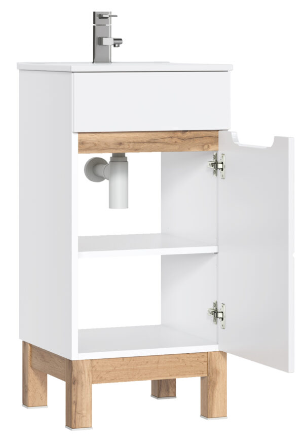 Bali White - Szafka pod umywalkę 40cm 1 drzwi - obrazek 2