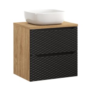 Ocean Black – Szafki łazienkowe - 60cm z blatem i umywalką nablatową Smile