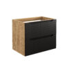 Luxor Black – Szafki łazienkowe - 70cm z blatem i umywalką nablatową Mona - obrazek 2