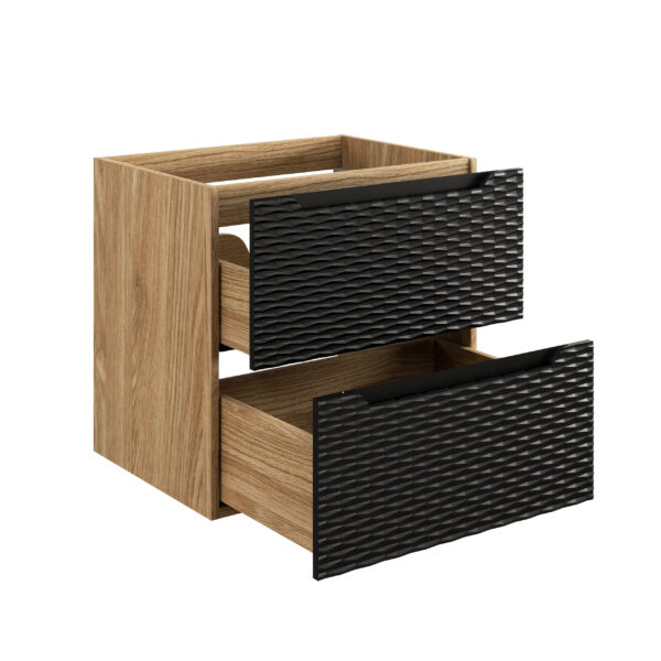Ocean Black - Szafka pod umywalkę 60cm 2 szuflady - obrazek 3