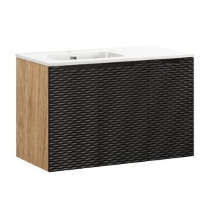Ocean Black – Szafki łazienkowe - 90cm z umywalką meblową GO 2