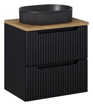 Nova Black – Szafki łazienkowe - 60cm z blatem i umywalką nablatową Beyond