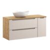 Luxor Beige – Szafki łazienkowe - 90cm z blatem i umywalką nablatową Cloud