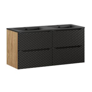 Ocean Black – Szafki łazienkowe - 120cm z umywalką meblową SKY