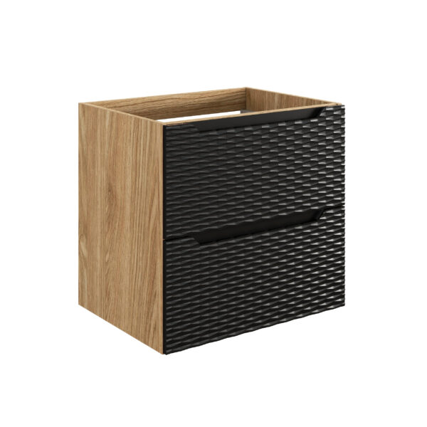 Szafki łazienkowe - 120cm z blatem, 2 umywalkami nablatowymi Cloud i szafką wysoką - obrazek 2