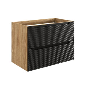 Ocean Black - Szafka pod umywalkę 80cm 2 szuflady