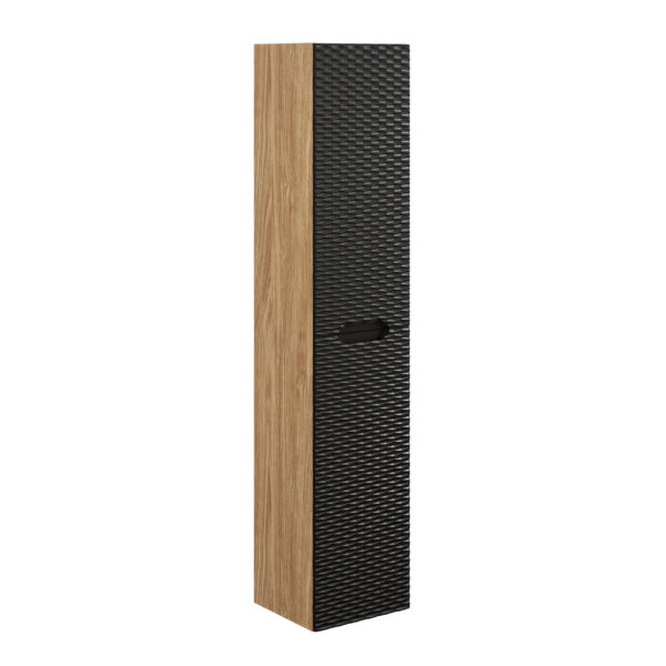 Ocean Black – Szafki łazienkowe - 120cm z blatem, umywalką nablatową Cloud i szafką wysoka - obrazek 5
