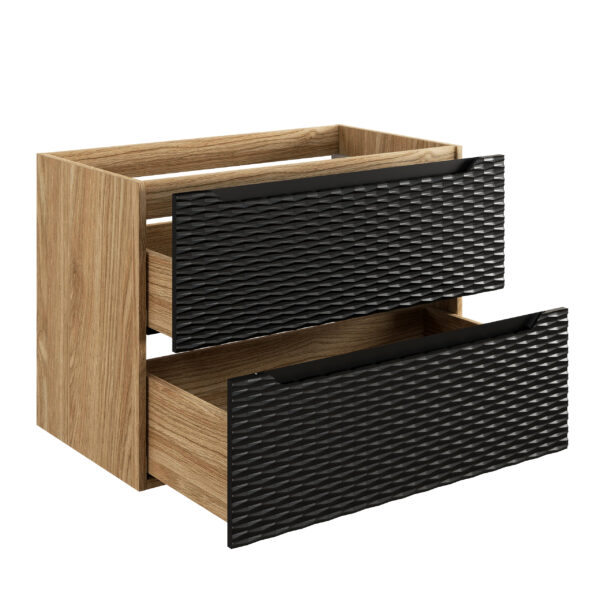 Ocean Black - Szafka pod umywalkę 80cm 2 szuflady - obrazek 3