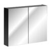 Santa Fe Black - Szafka z lustrem 80cm 2 drzwi