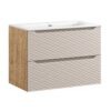 Ocean Beige – Szafki łazienkowe - 80cm z umywalką meblową SKY
