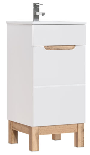 Bali White - Szafka pod umywalkę 40cm 1 drzwi