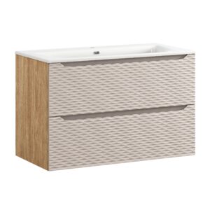 Ocean Beige – Szafki łazienkowe - 90cm z umywalką meblową SKY