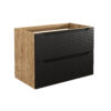 Luxor Black – Szafki łazienkowe - 80cm z blatem i umywalką nablatową Cloud - obrazek 2