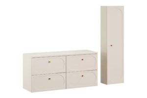 Donna Sand - Zestaw meblowy 120cm z blatem i Szafką wysoką