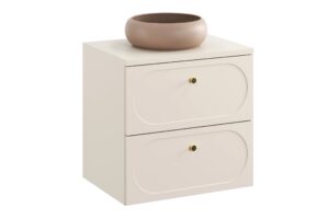Donna Sand - Zestaw meblowy 60cm z blatem i umywalką nablatową Wiki