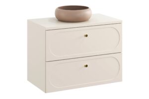 Donna Sand - Zestaw meblowy 80cm z blatem i umywalką nablatową Wiki