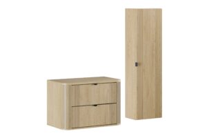 Ovalia Cremona - Zestaw meblowy 80cm z blatem i Szafką wysoką