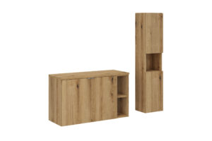 Nova Oak - Zestaw meblowy 100cm z blatem i szafką wysoką