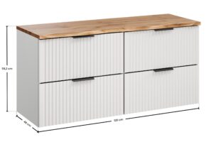 Adel White - Zestaw meblowy 120cm z blatem