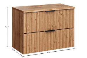 Adel Oak - Zestaw meblowy 80cm z blatem
