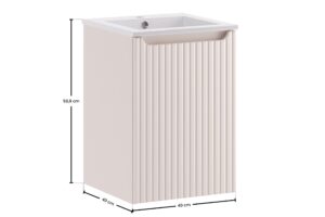 Nova Cashmere - Zestaw meblowy 40cm z umywalką meblową Square