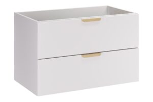 Aster White - Szafka pod umywalkę 80cm 2 szuflady